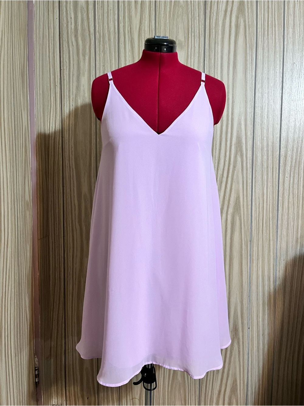 Marciano Los Angeles Lilac Lavender Pleated Back Trapeze Cami Dress Size M